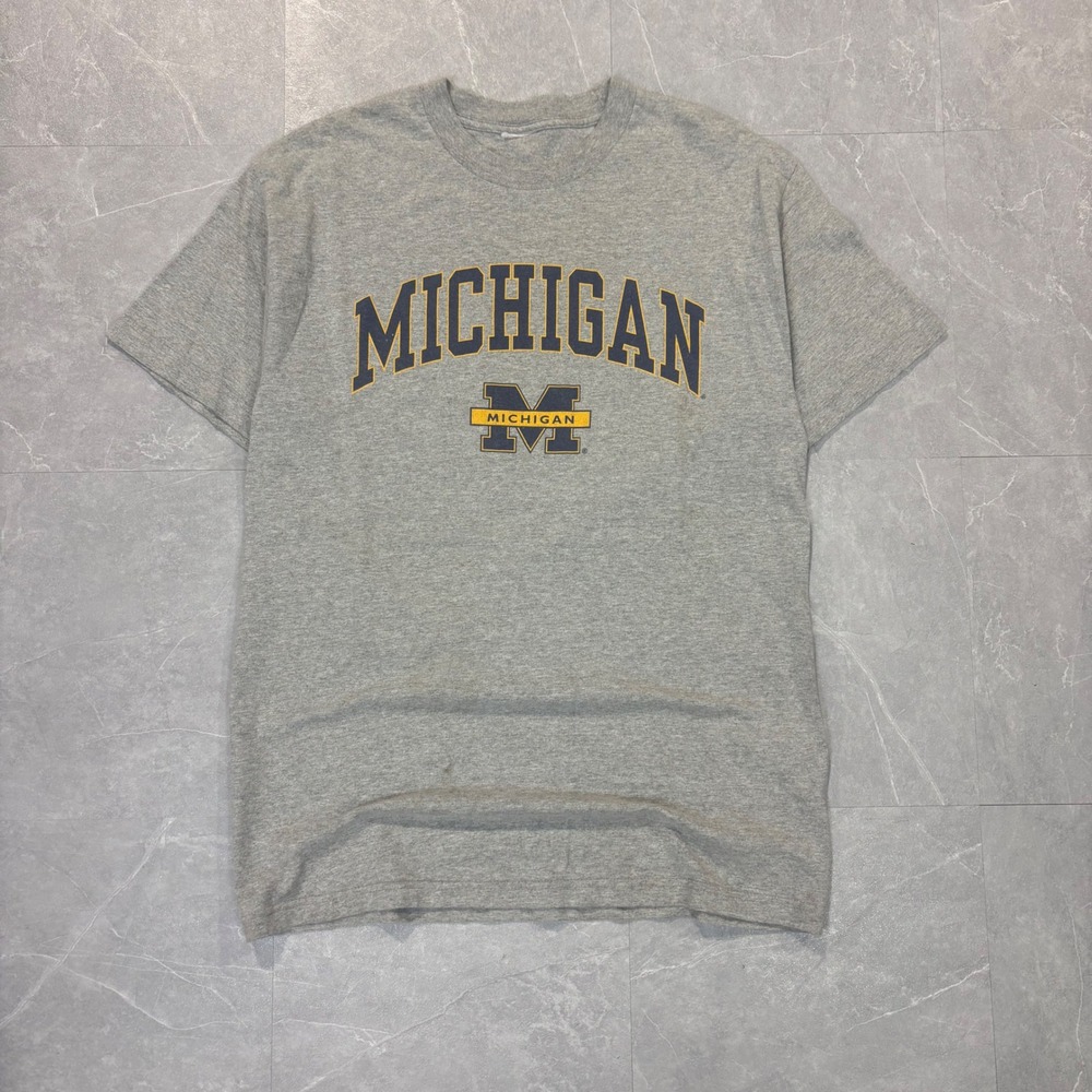 Michigan Wolverines NCAA Graphic T-Shirt Heather Gray Mens XL 4478